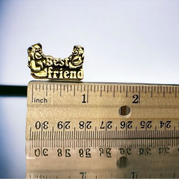 Best Friend l Gold Bear Pin w/box l Vintage - Picture 3 of 7